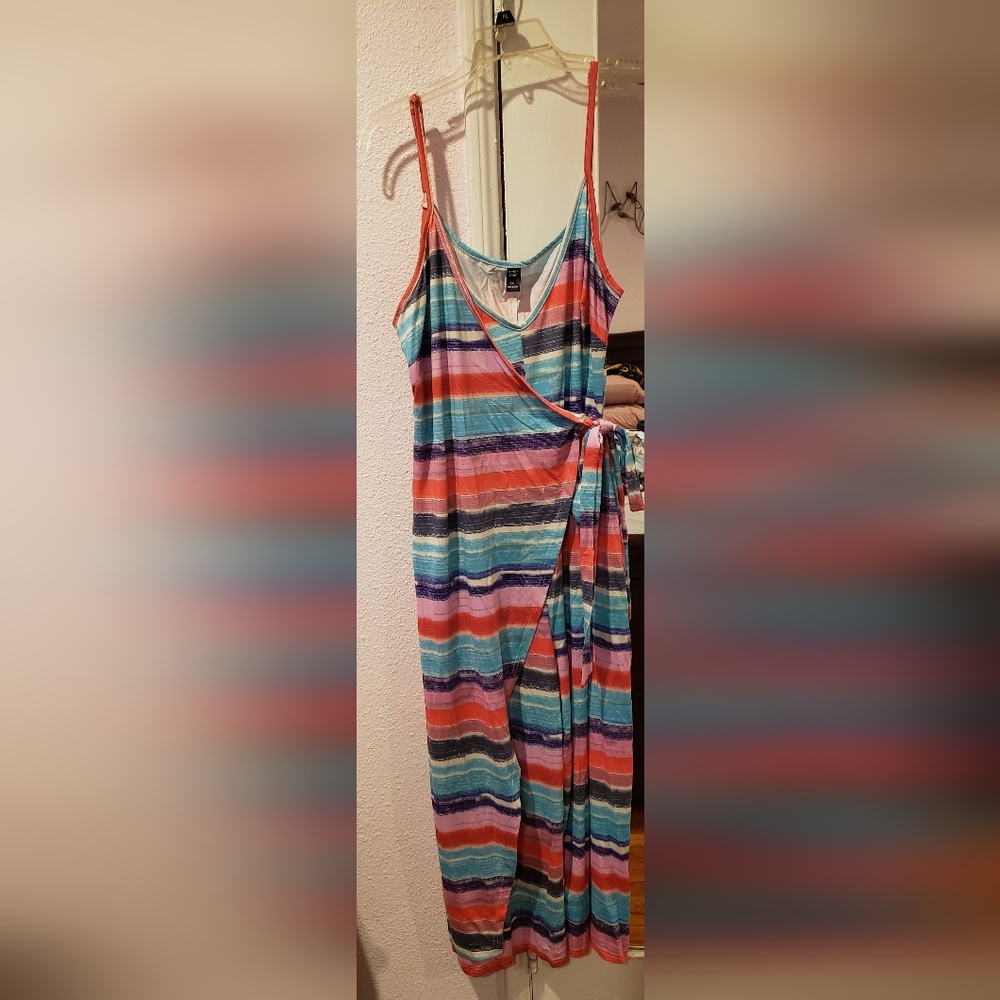 Colorful Striped Women's Dress